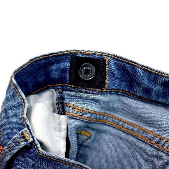 Old Navy Skinny Large Size 10 Girls Blue Stone Wash Light Wiskering 24/24 Denim - Picture 5 of 5